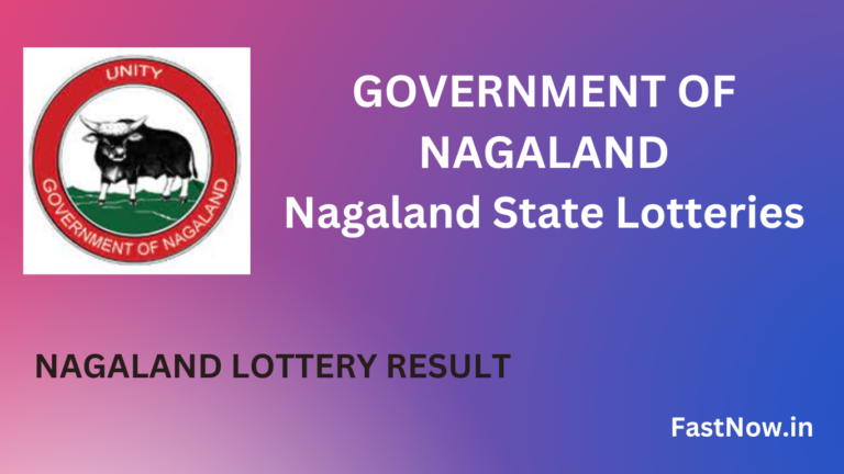 GOVERNMENT OF NAGALAND Nagaland State Lotteries